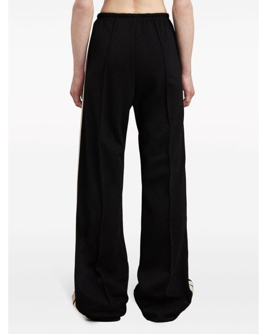 Palm Angels Black Side-stripe Track Pants