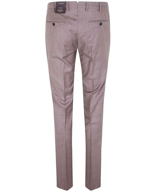 Incotex Gray Chino Slim Fit Trousers for men