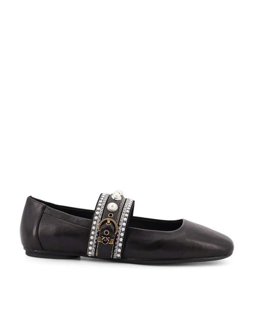 Pinko Black Leather Dancers
