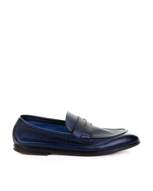 Neil Barrett Blue Leather Moccasin for men