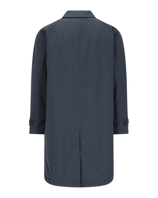 Aspesi Blue Single-breasted Coat for men