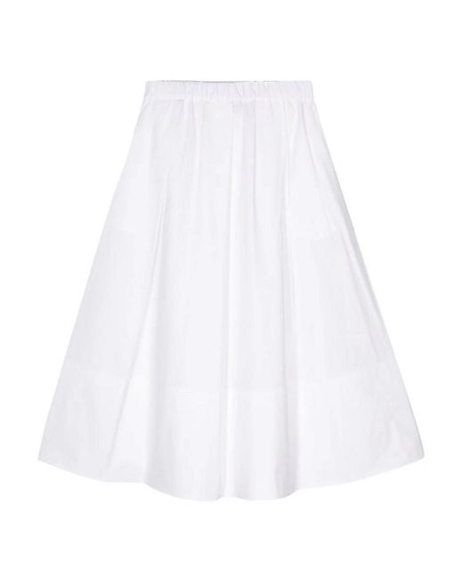 Antonelli White Isotta Long Skirt