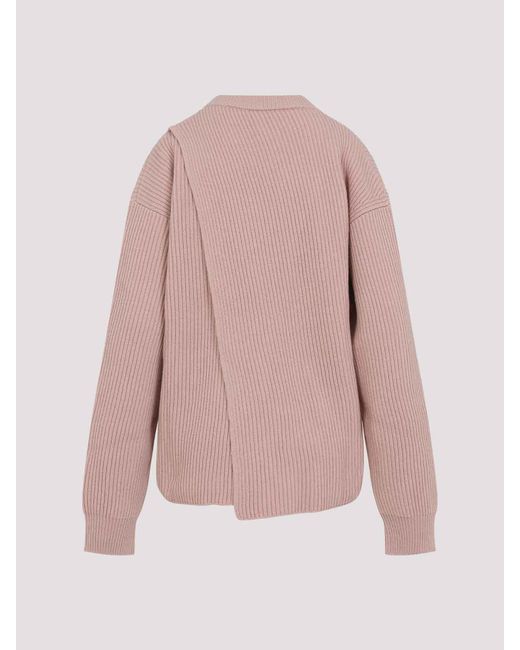 Jil Sander Pink Long Sleeves Cn Jumper