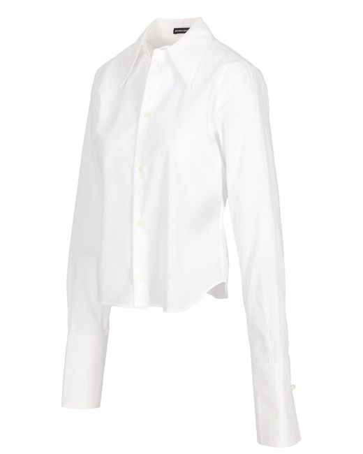 Ann Demeulemeester White Kareena Fitted Shirt