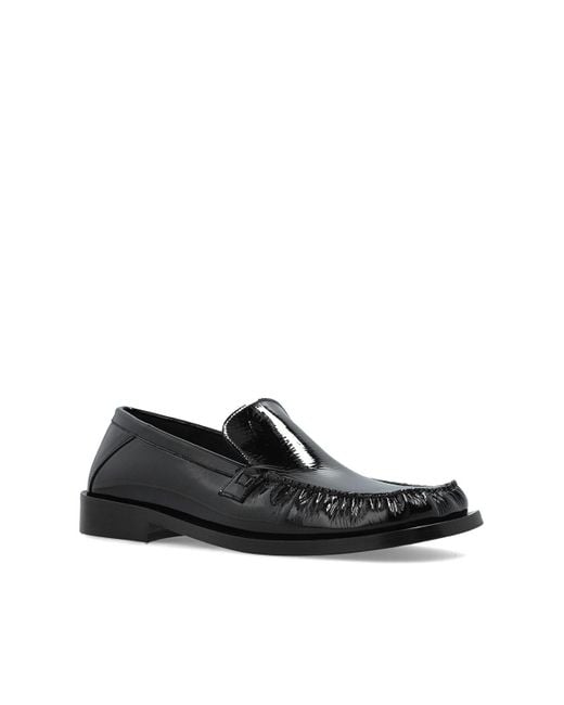 The Attico Black Charles Leather Loafers 20Mm