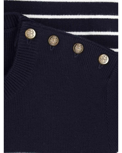 Dolce & Gabbana Blue Striped Sweater for men