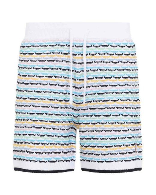 Casablanca Blue Tuck Stitch Short for men