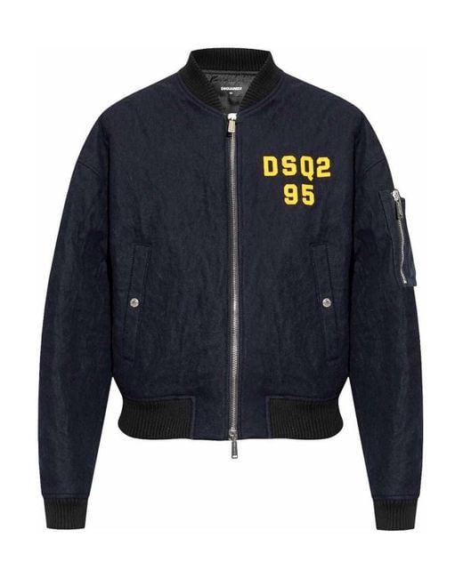 DSquared² Blue Jacket With Logo for men