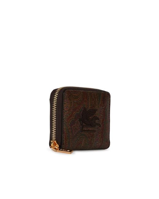 Etro Brown Arnica Leather Wallet