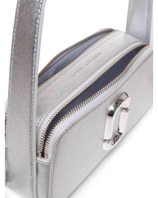 Marc Jacobs White The Metallic Slingshot Shoulder Bag