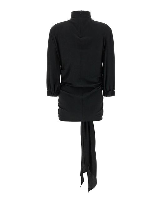 The Attico Black Sash Top