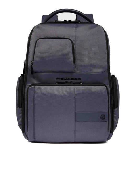 Piquadro Gray Pc 14 Port Backpack And Ipad Holder for men