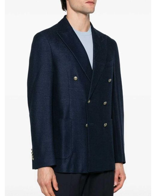 Circolo 1901 Blue Double-Breasted Jacket for men