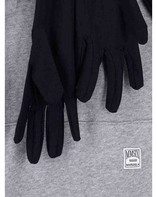 MM6 by Maison Margiela Gray Mini Dress With Gloves