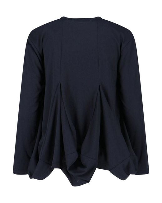 Comme des Garçons Blue Pleated Sweater