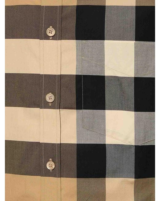 Burberry Brown Long Sleeve Summerton Shirt for men