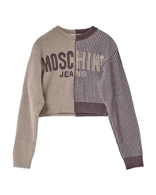 Moschino Brown Logo Sweater