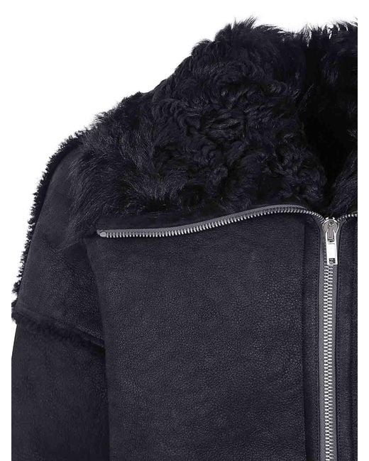 Rick Owens Black Flight Cropped Suede Jacket for men