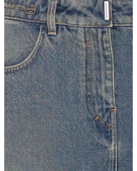 Givenchy Blue Mini Denim Skirt