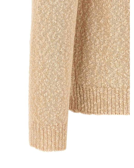 Zanone Natural Two-Tone Yarn Sweater for men
