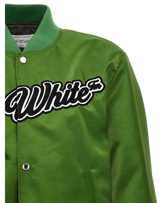 Off-White c/o Virgil Abloh Green Willow Bomber Jacket for men