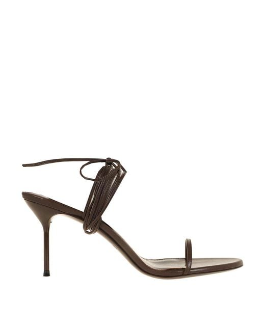 Paris Texas White Lidia Lace Up Sandal 70