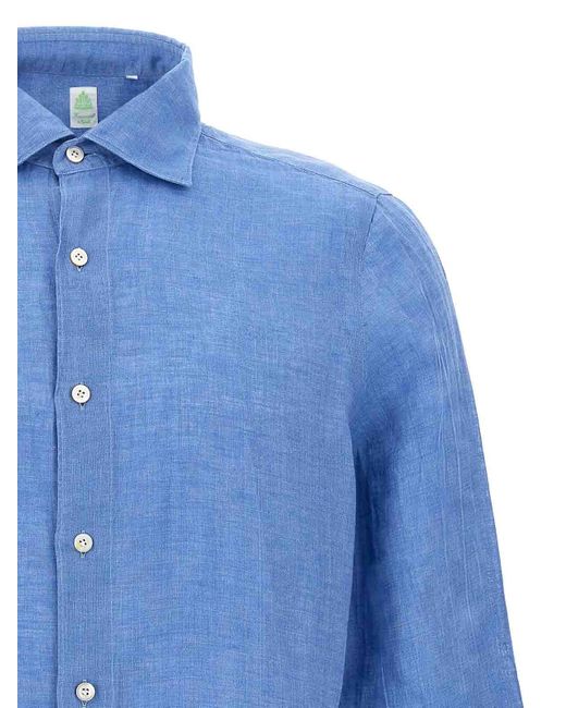 Finamore 1925 Blue Gaeta Shirt for men