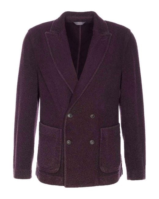 Circolo 1901 Purple Bordeaux Double Breasted Button Jacket for men