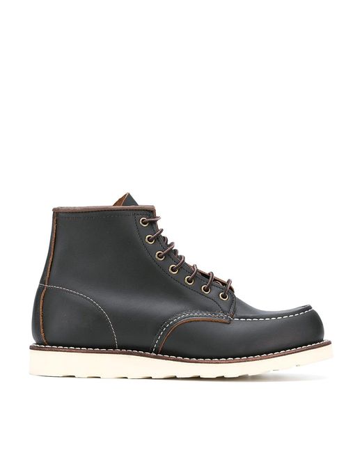 Red Wing Black Classic Mock Toe Boots for men
