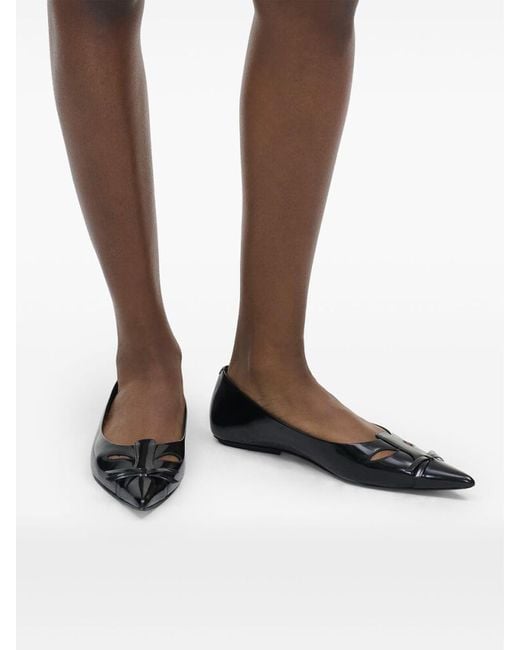 Marc Jacobs Black Leather Ballerinas