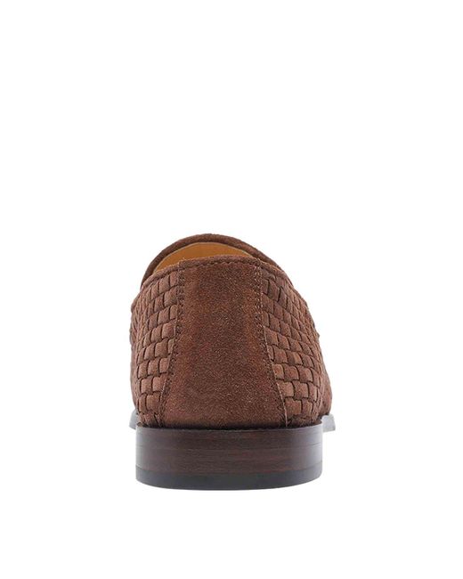 Brunello Cucinelli Brown Suede Penny Loafers for men