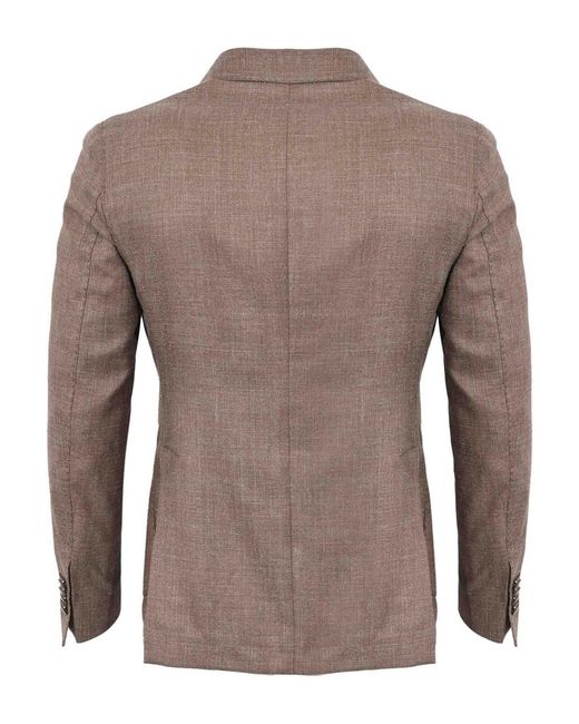 L.b.m. 1911 Brown Double-Breasted Jacket for men