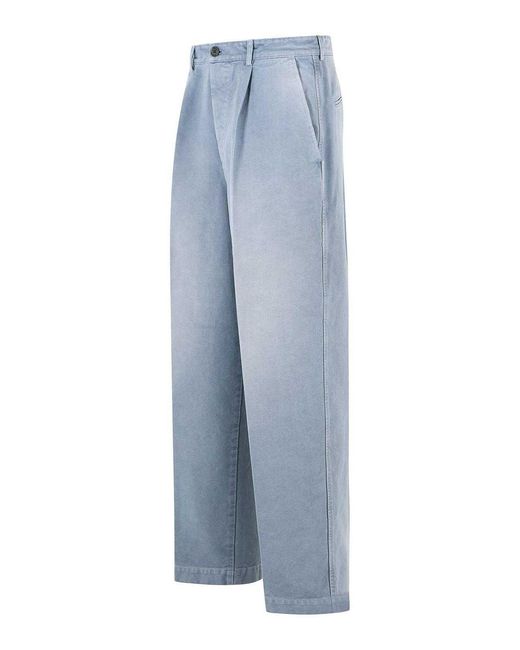 Marni Blue Cotton Trousers for men