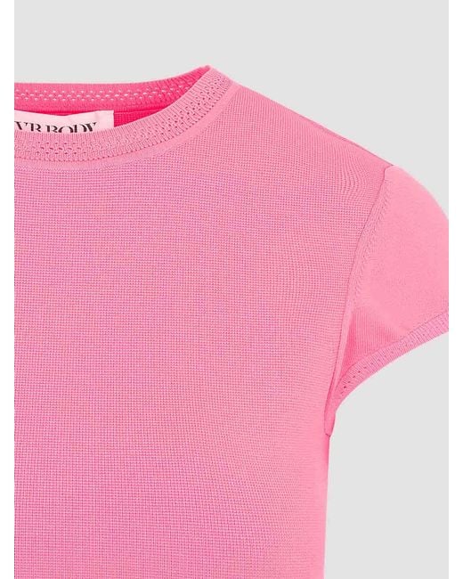 Victoria Beckham Pink Cap Sleeve Fitted Mini Dress