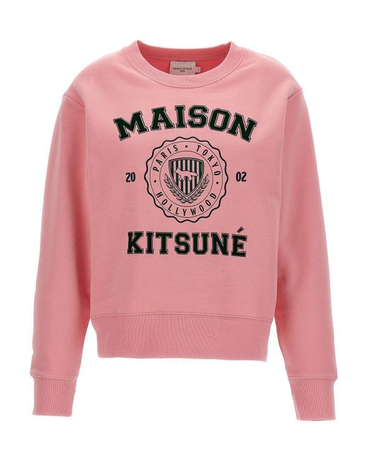 Maison Kitsuné Pink Varisity Sweatshirt