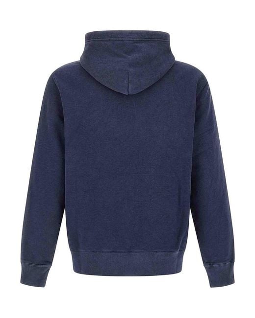 Polo Ralph Lauren Blue Vintage Print Hoodie for men