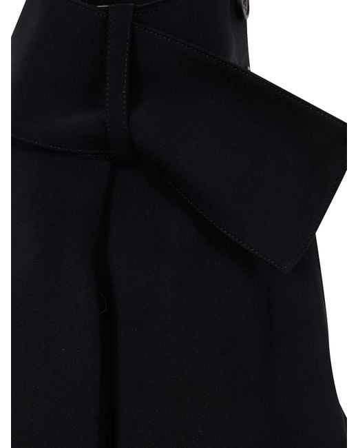 Courreges Black Dress Scarf Mockneck