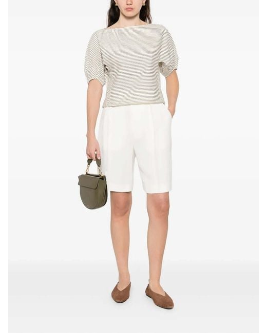 Victoria Beckham White Tailored Shorts