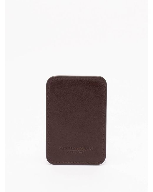 Brunello Cucinelli Purple Card Case for men