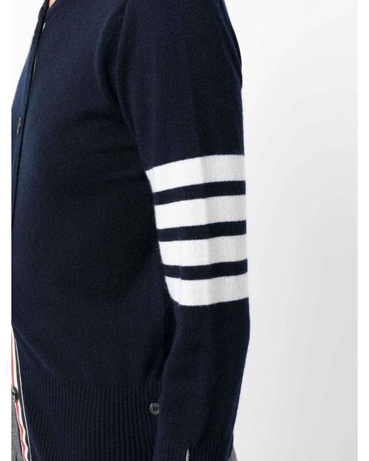 Thom Browne Black 4-Bar Stripe Cardigan