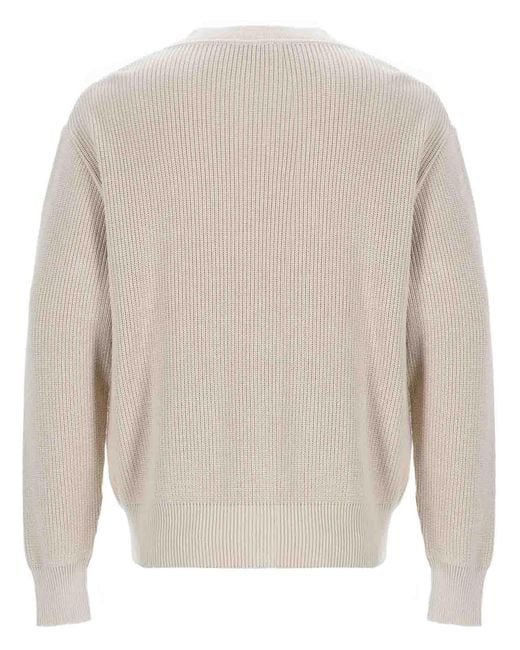 Lardini White Knitted Cardigan for men