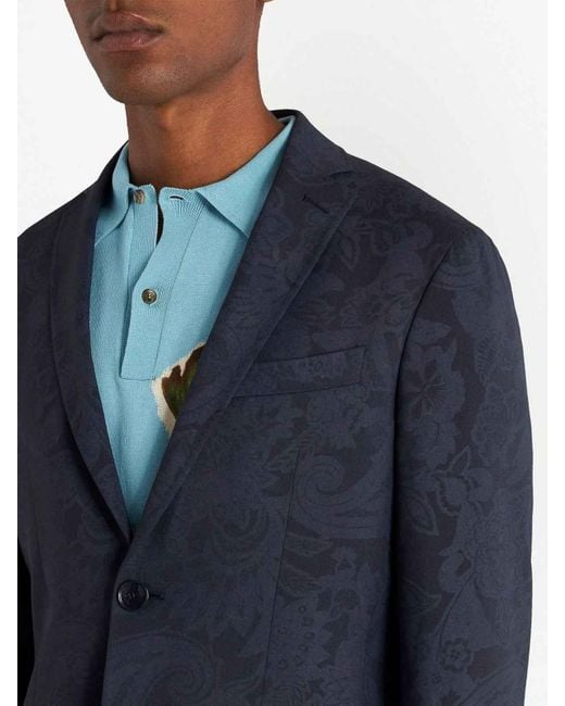 Etro Blue Blazer for men