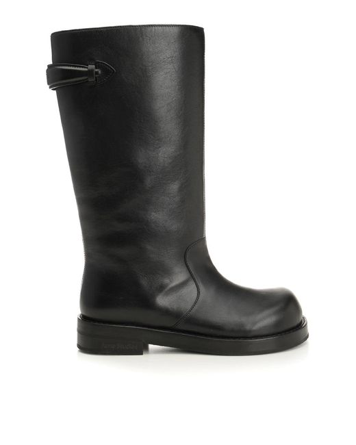 Acne Black Leather Boots