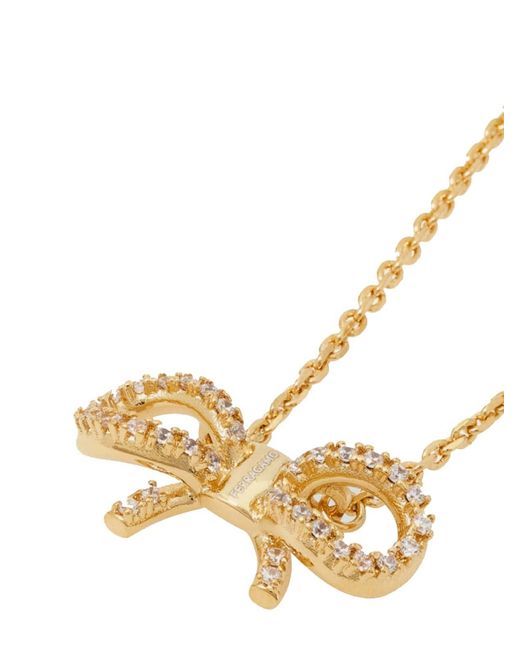 Ferragamo White Vara Bow Necklace
