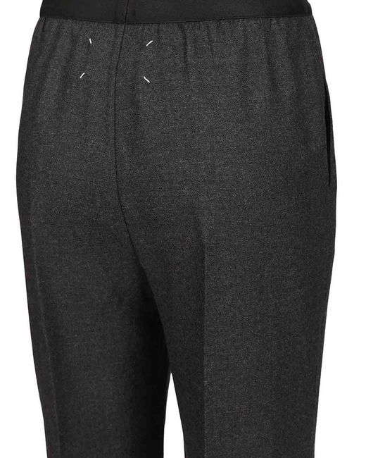 Maison Margiela Black Straight Wool Trousers