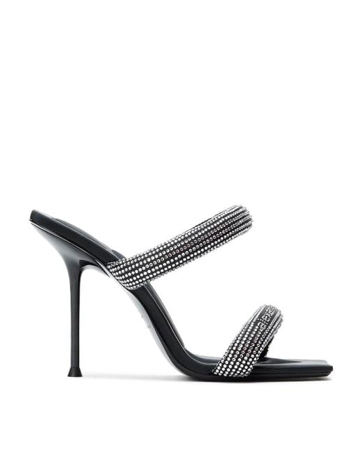 Alexander Wang White Crystal-Embellished Stiletto Sandals
