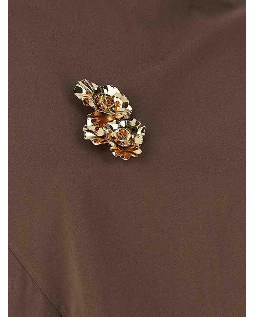 DI.LA3 PARI' Brown Double Pin T-Shirt