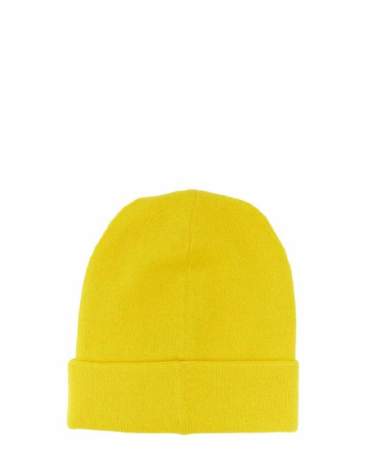 Alexander McQueen Yellow Hat With Logo for men