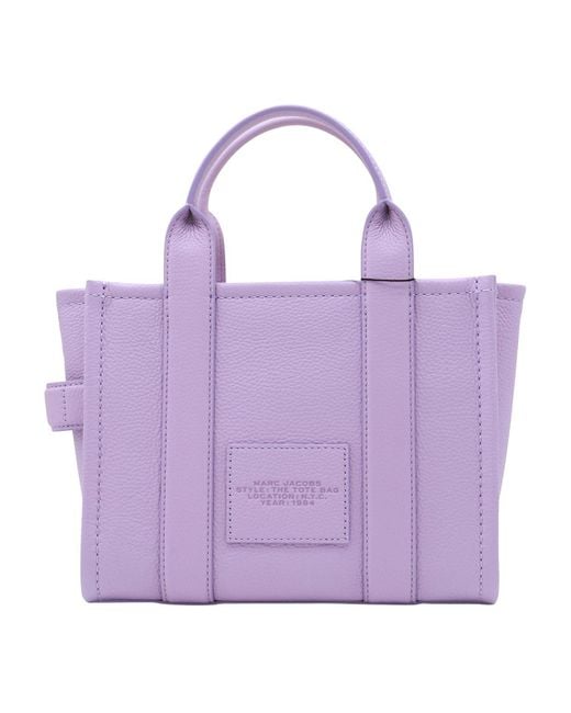 Marc Jacobs Purple Leather The Mini Tote Bag