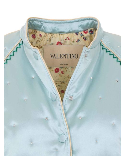 Valentino Garavani Blue Embroidered Jacket